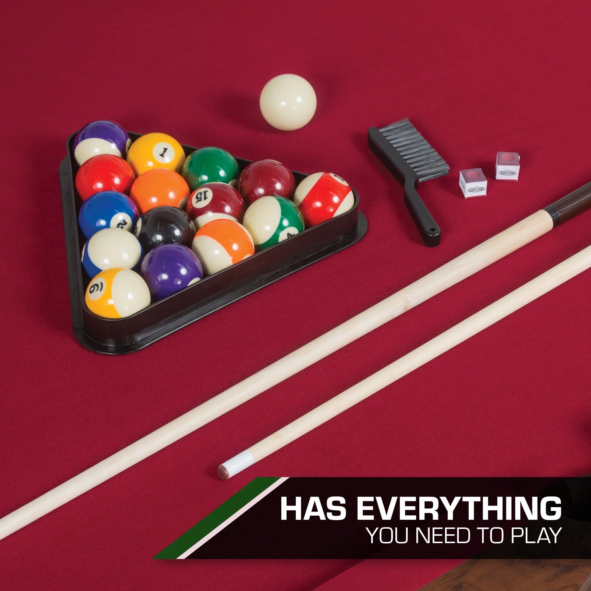 Classic Sports Brighton 87 Billiard Pool Table, Tan G11980