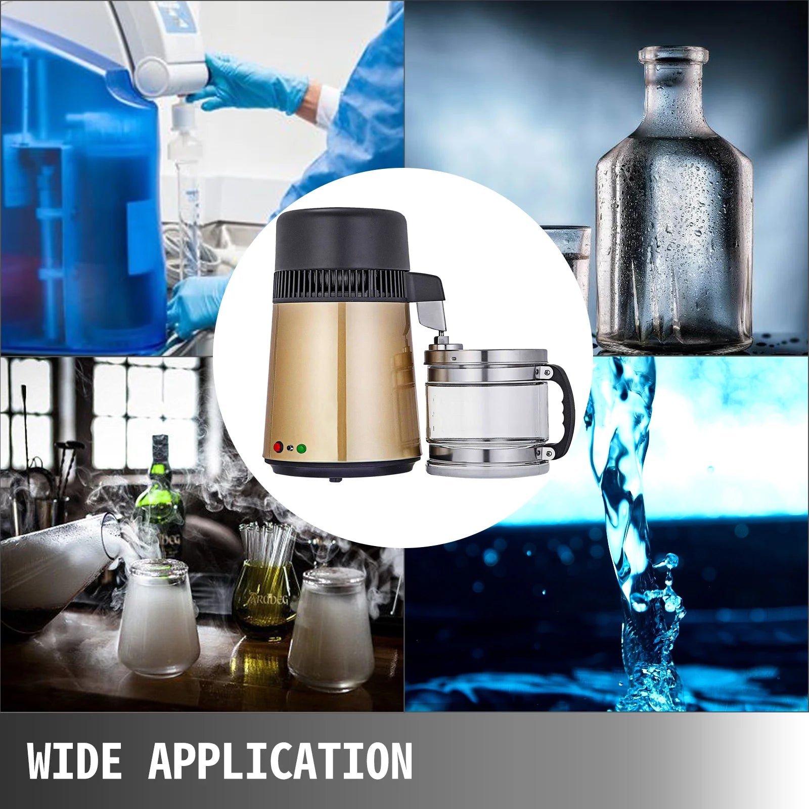BENTISM Countertop Water Distiller Machine 4L Stainless Steel Purifier I52049