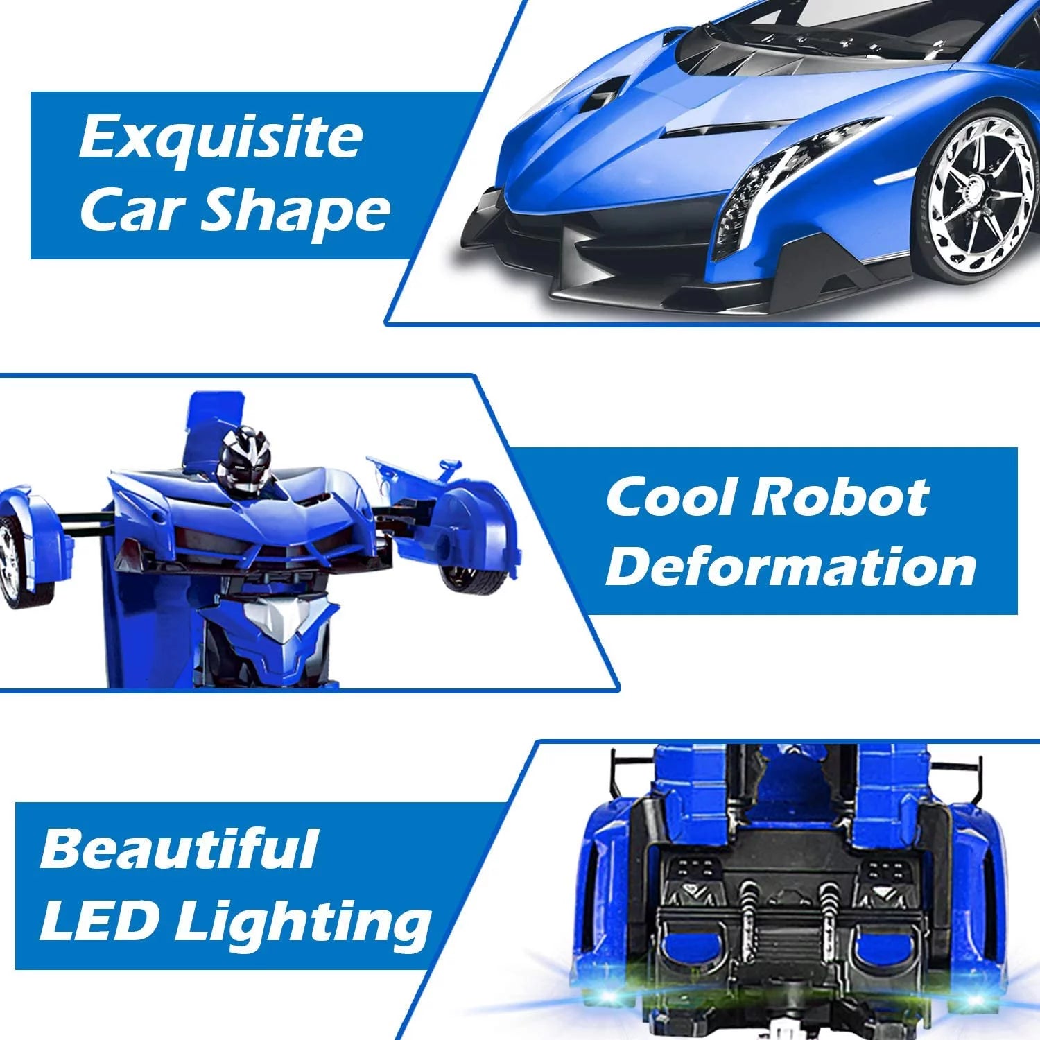 2-in-1 Transform Robot RC Car for Kids, 360° Rotation, 2.4Ghz, Gift for Boys Girls Age 3+ U57492
