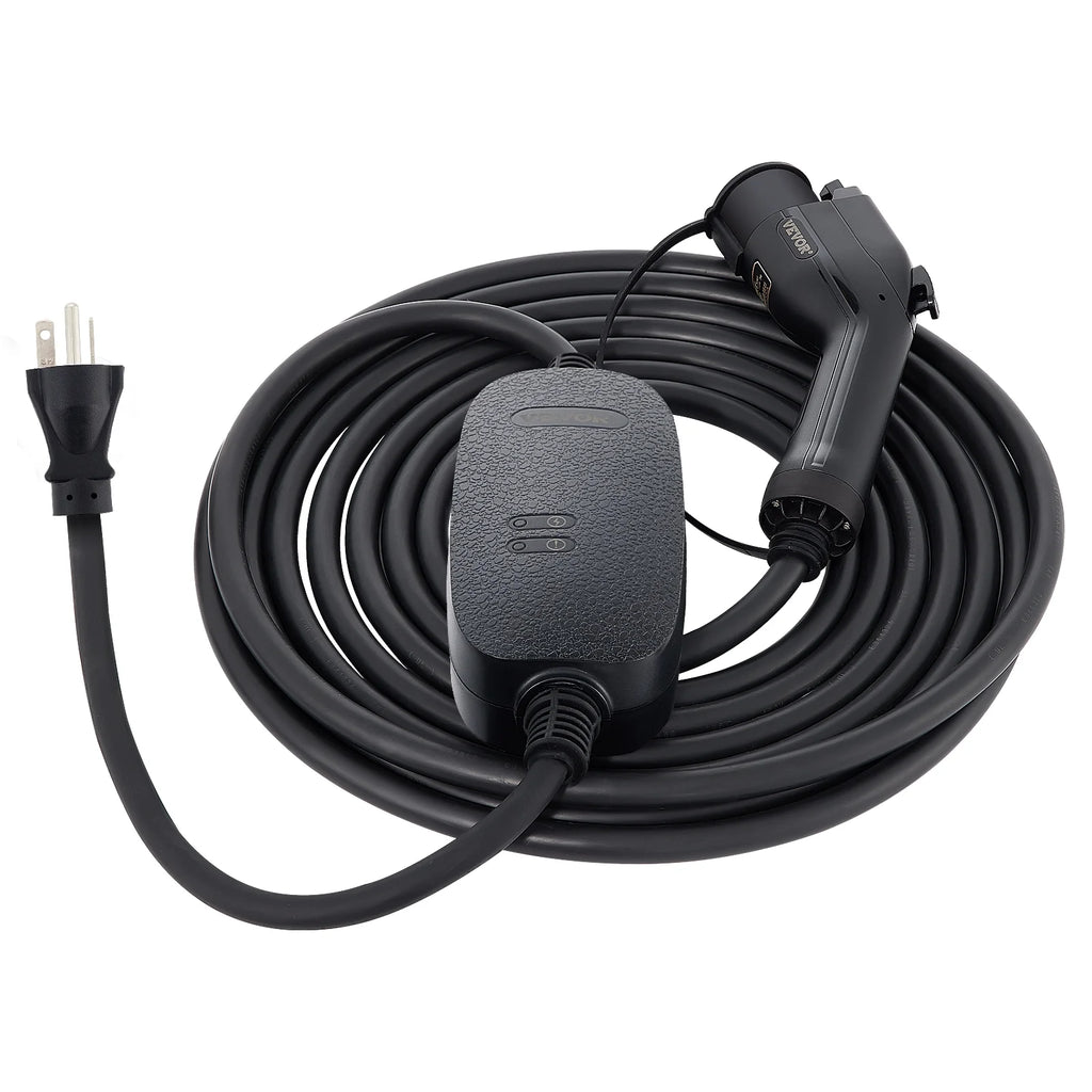 VEVOR Level 2 EV Charger, 16 Amp Portable with 25 ft Cable, J1772 Plug L434477