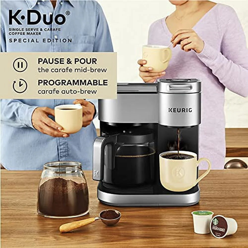Keurig K-Duo Special Edition Single Serve & Carafe Coffee Maker, Silver T27571