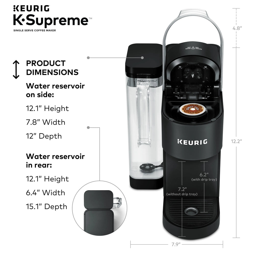Keurig K-Supreme Single-Serve K-Cup Pod Coffee Maker, Black M388