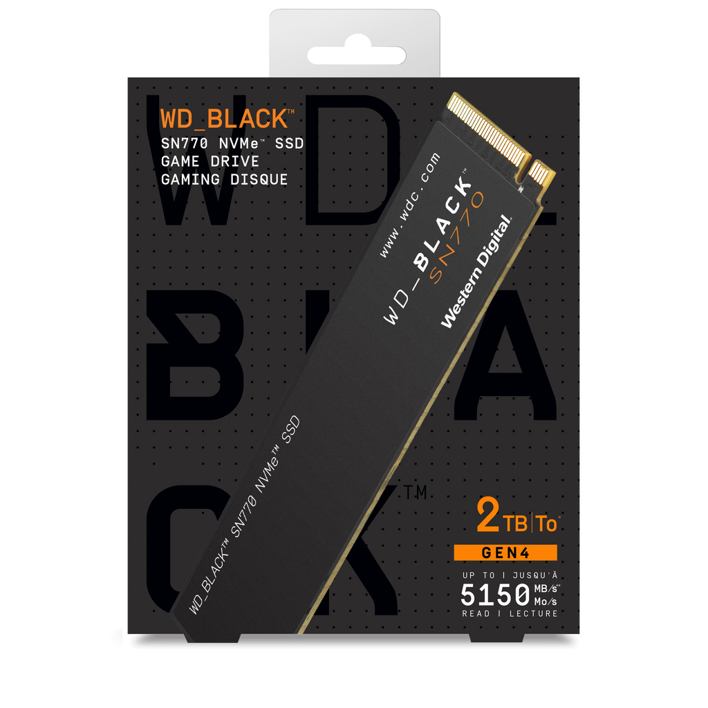 WD_BLACK 2TB SN770 NVMe PCIe 4.0 M.2 Internal SSD E6528