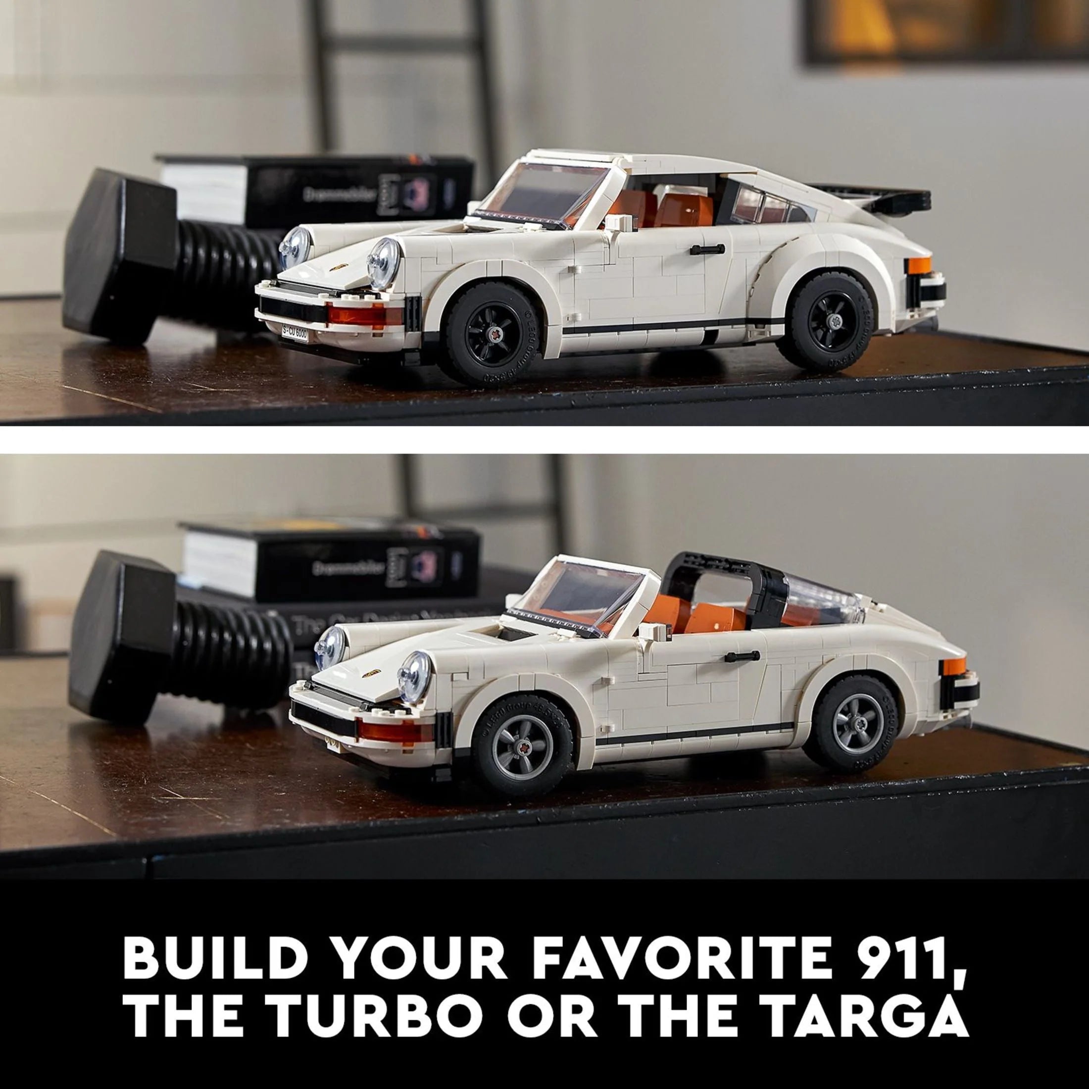 LEGO Icons Porsche 911 10295 Building Kit, 2in1 Turbo Targa Model Car Set R102