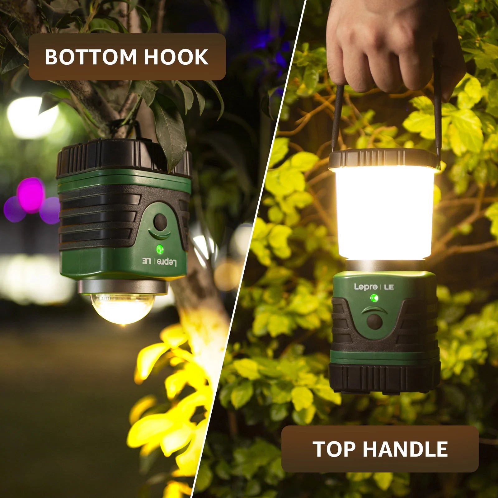 Lepro LED Camping Lantern Rechargeable 1000LM for Emergency Power Outage L80024