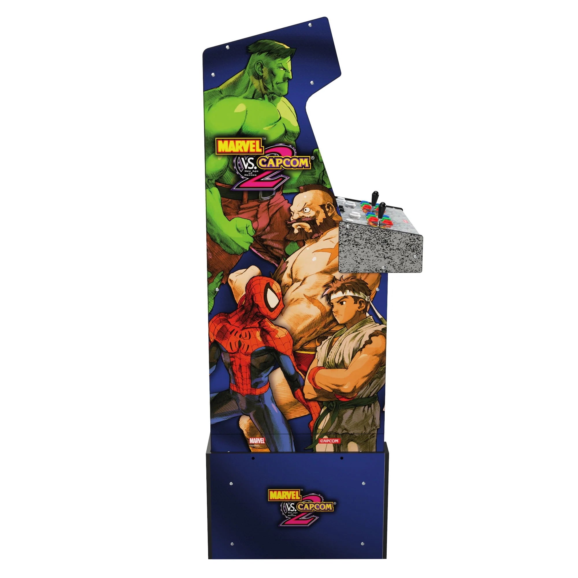 Arcade1up Marvel vs Capcom 2 Arcade with Lit Marquee and Riser F855