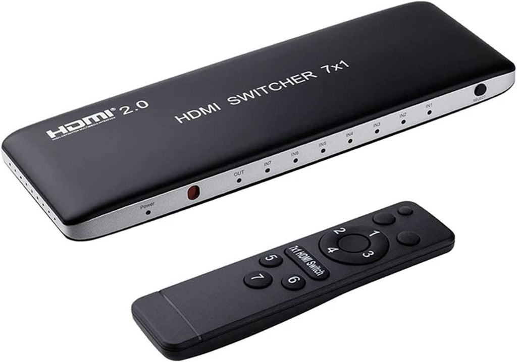 HDMI Switch 7x1 with IR Remote Control, 4K@60Hz, Pack of 2 F305043