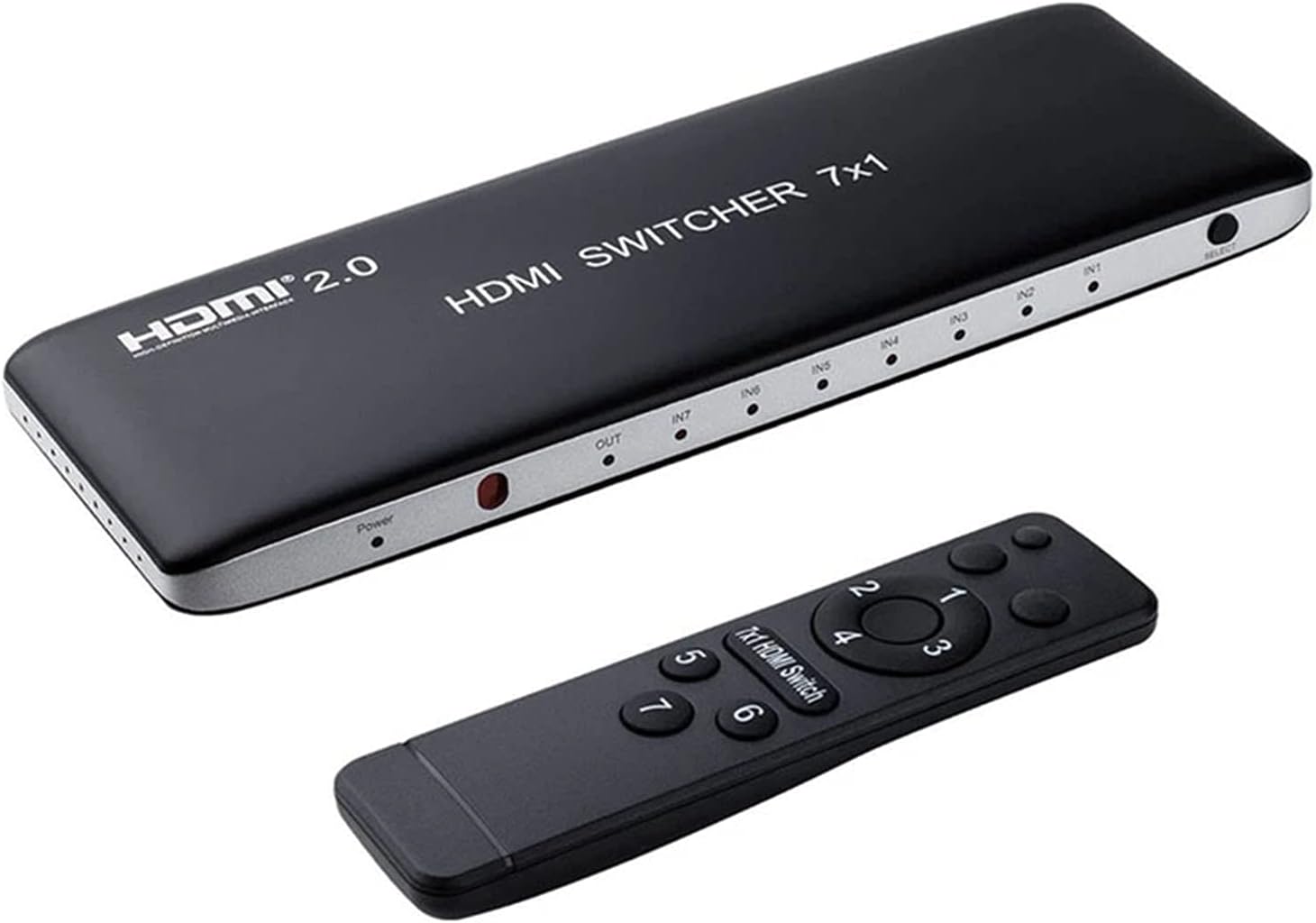 HDMI Switch 7x1 with IR Remote Control, 4K@60Hz, Pack of 2 F305043