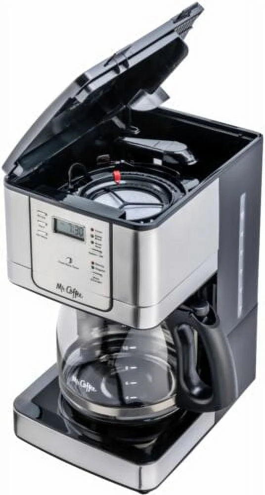 Mr. Coffee 12-Cup Coffee Maker with Strong Brew Selector, Stainless Steel U53802