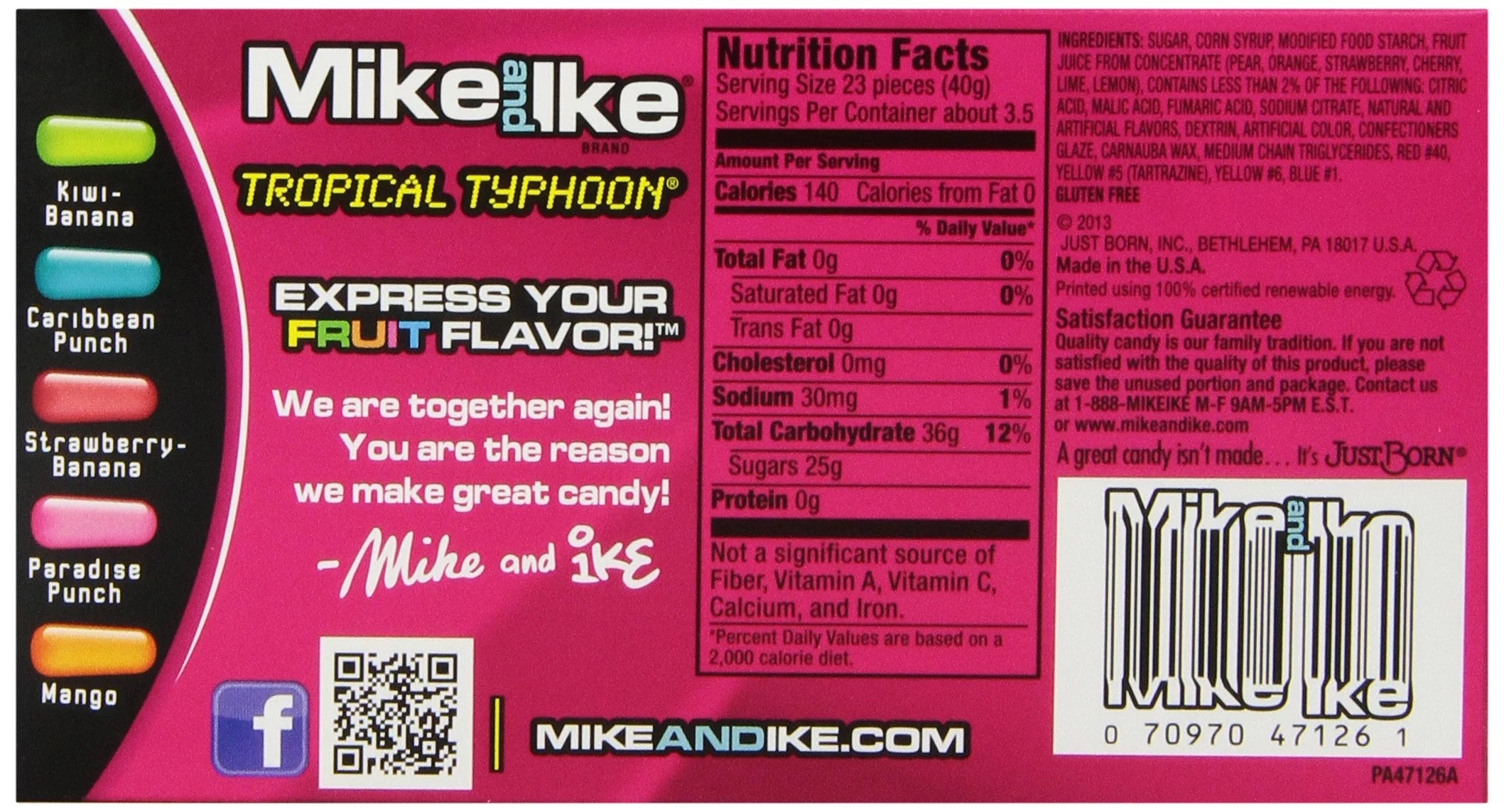 Mike And Ike Chewy Candy Tropical Typhoon 5 Ounce (Pack of 12) B556578
