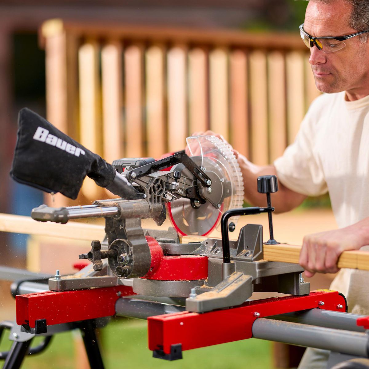 BAUER 20V Brushless 7-1/4 in. Sliding Miter Saw - Tool Only Z33302