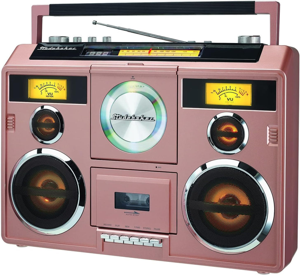 Sound Station Portable Stereo Boombox with Bluetooth and CD Radio, Teal H442990