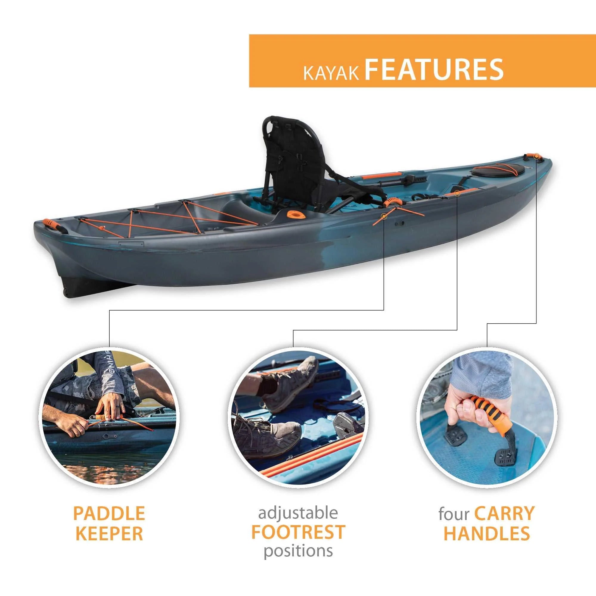 Lifetime Yukon Angler 116 Sit-on-Top Fishing Kayak J83340