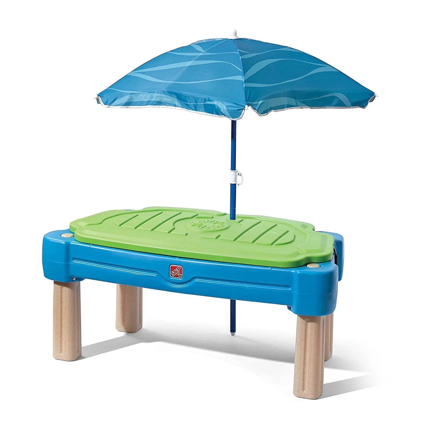 Step2 Cascading Cove Sandbox and Water Table with Cover and Umbrella I385