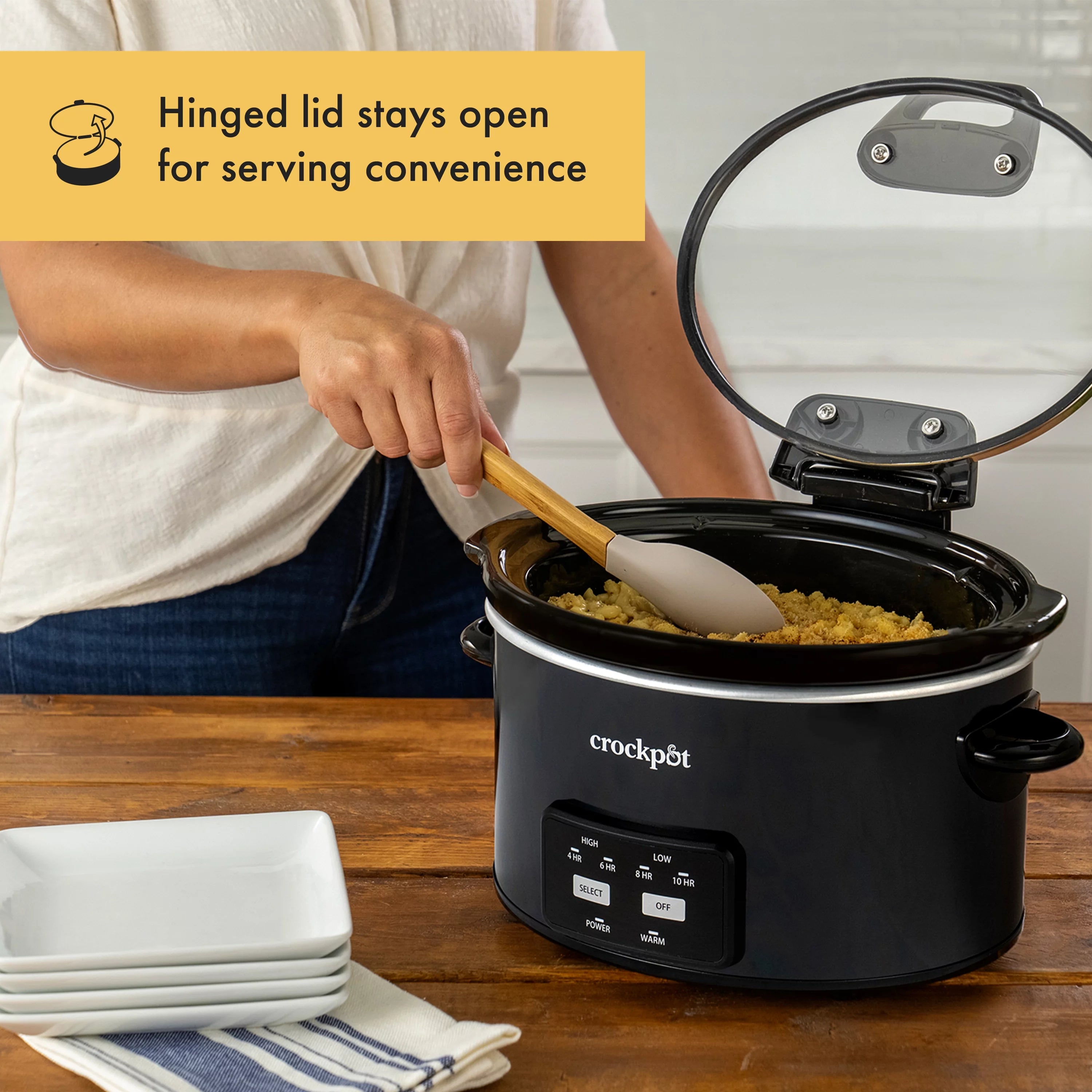 Crock-Pot 4.5-Quart Lift & Serve Slow Cooker, Black Z391115
