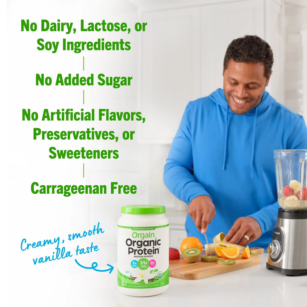 Orgain Organic Vegan Protein Powder, Vanilla Bean, 2.03lb H721719