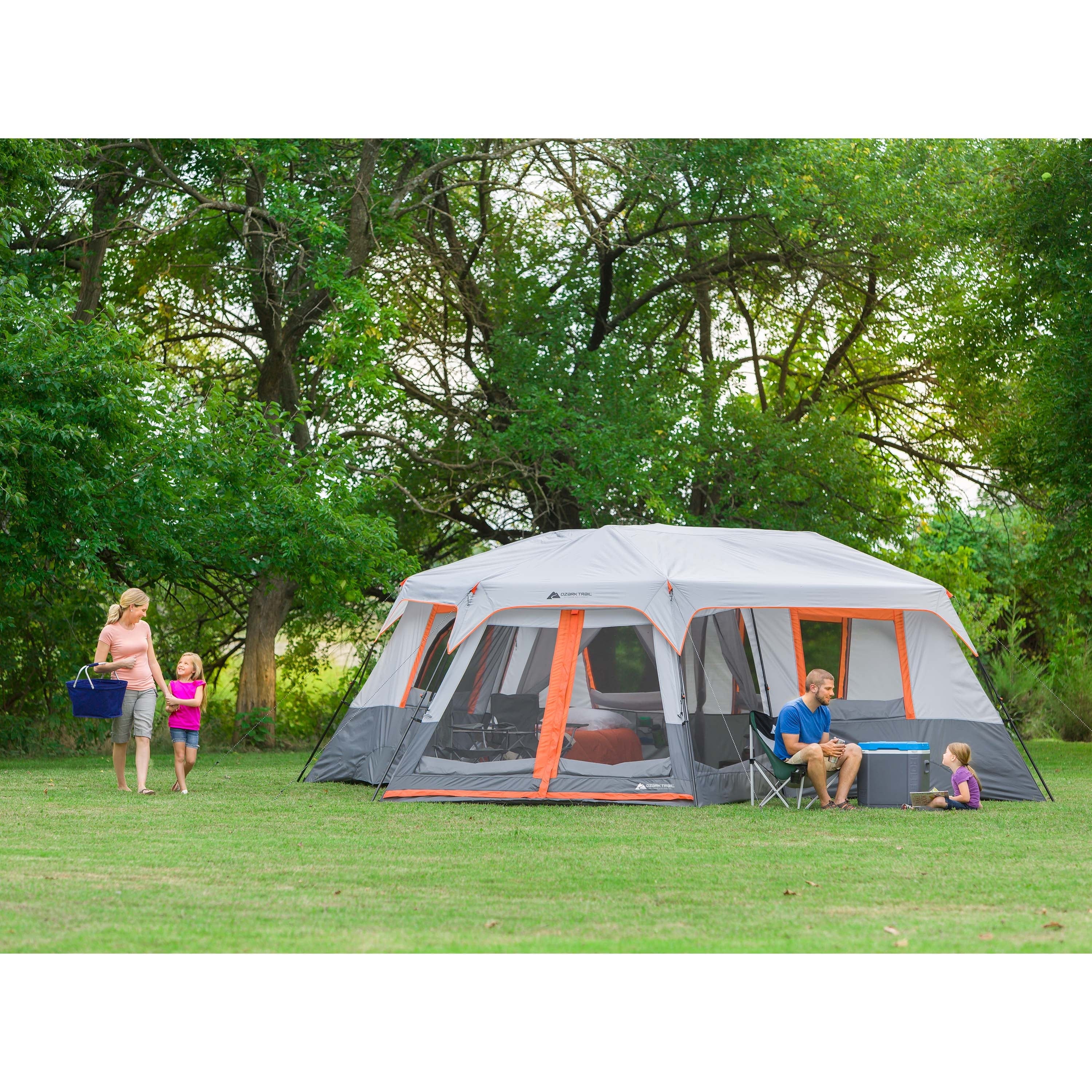 Ozark Trail 12-Person 3-Room Instant Cabin Tent with Screen Room J4095