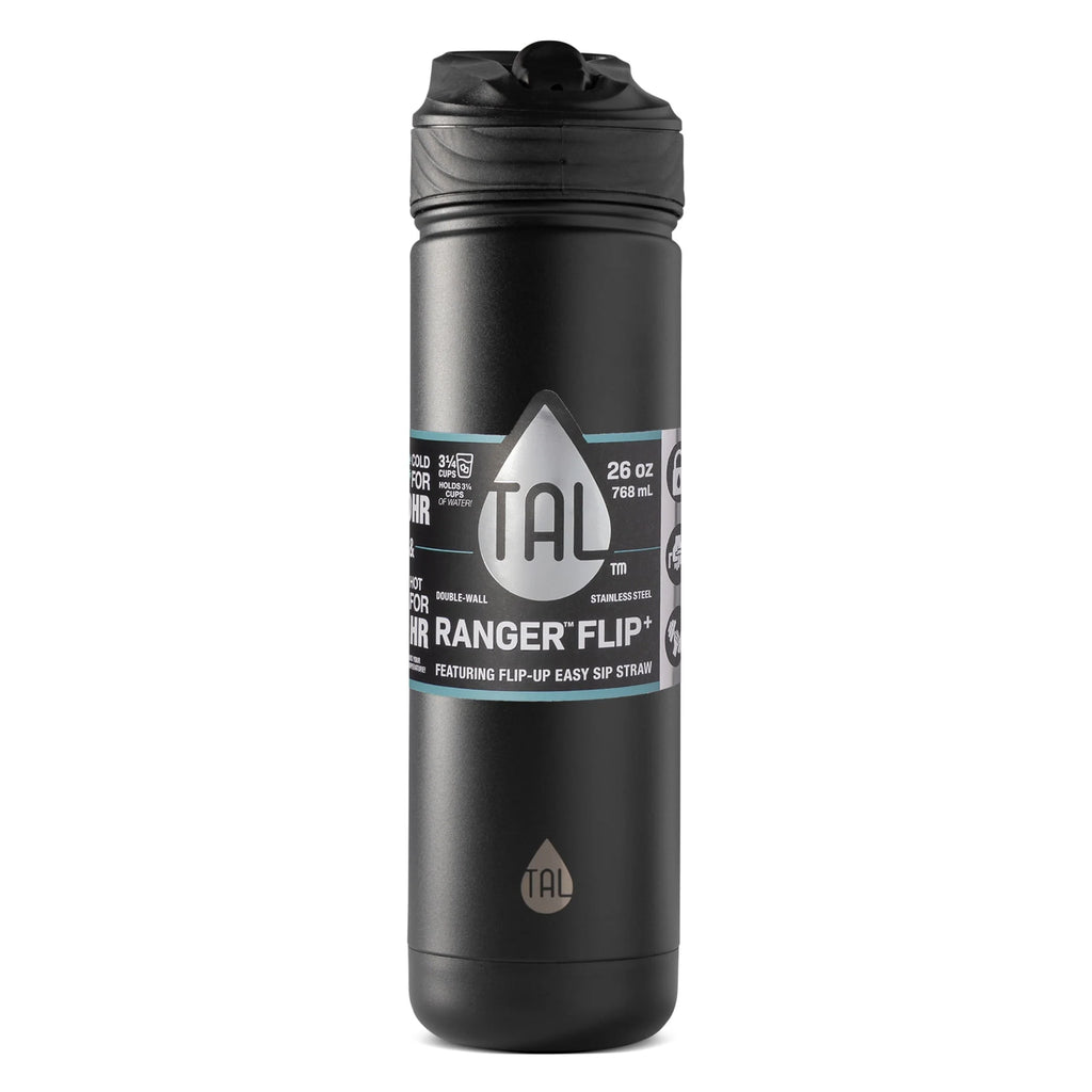 TAL Stainless Steel Ranger Water Bottle 26 oz, Black K660538
