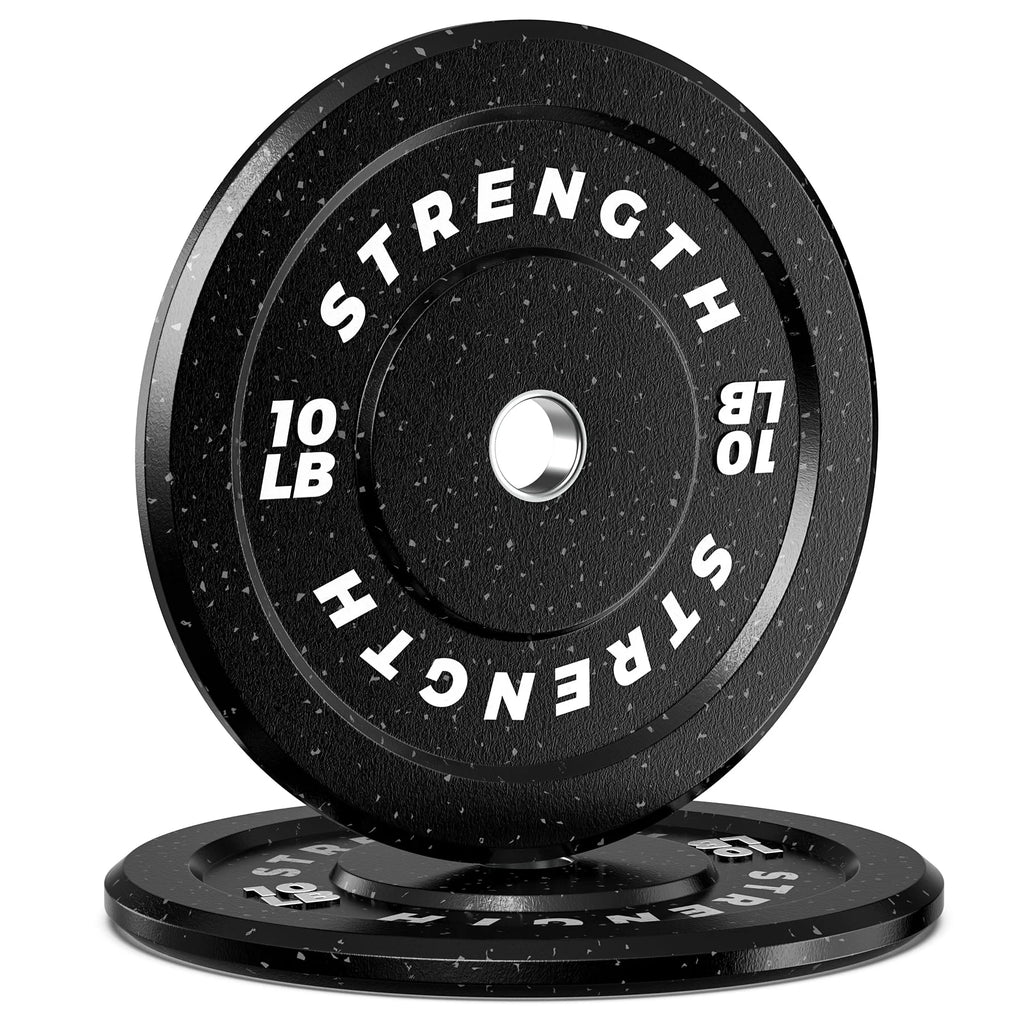 GIKPAL Olympic Bumper Plates, 10lb to 55lb Weights, High-Bounce Olympic Weight Plates with Colored Fleck-Rubber Weights Plates for Weight Lifting and Strength Training