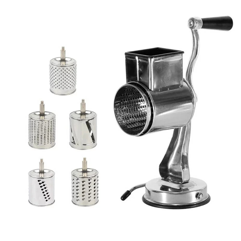 Stainless Steel Rotary Food Grater with 5 Blades O751