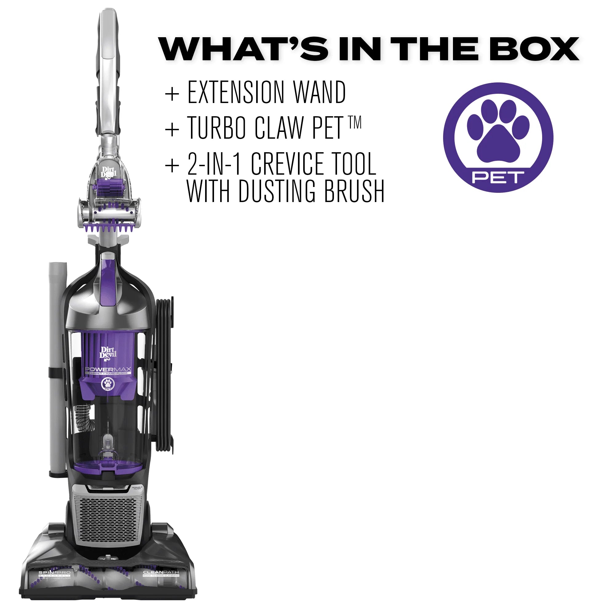 Dirt Devil Power Max Pet Upright Vacuum Cleaner UD76710 T19562