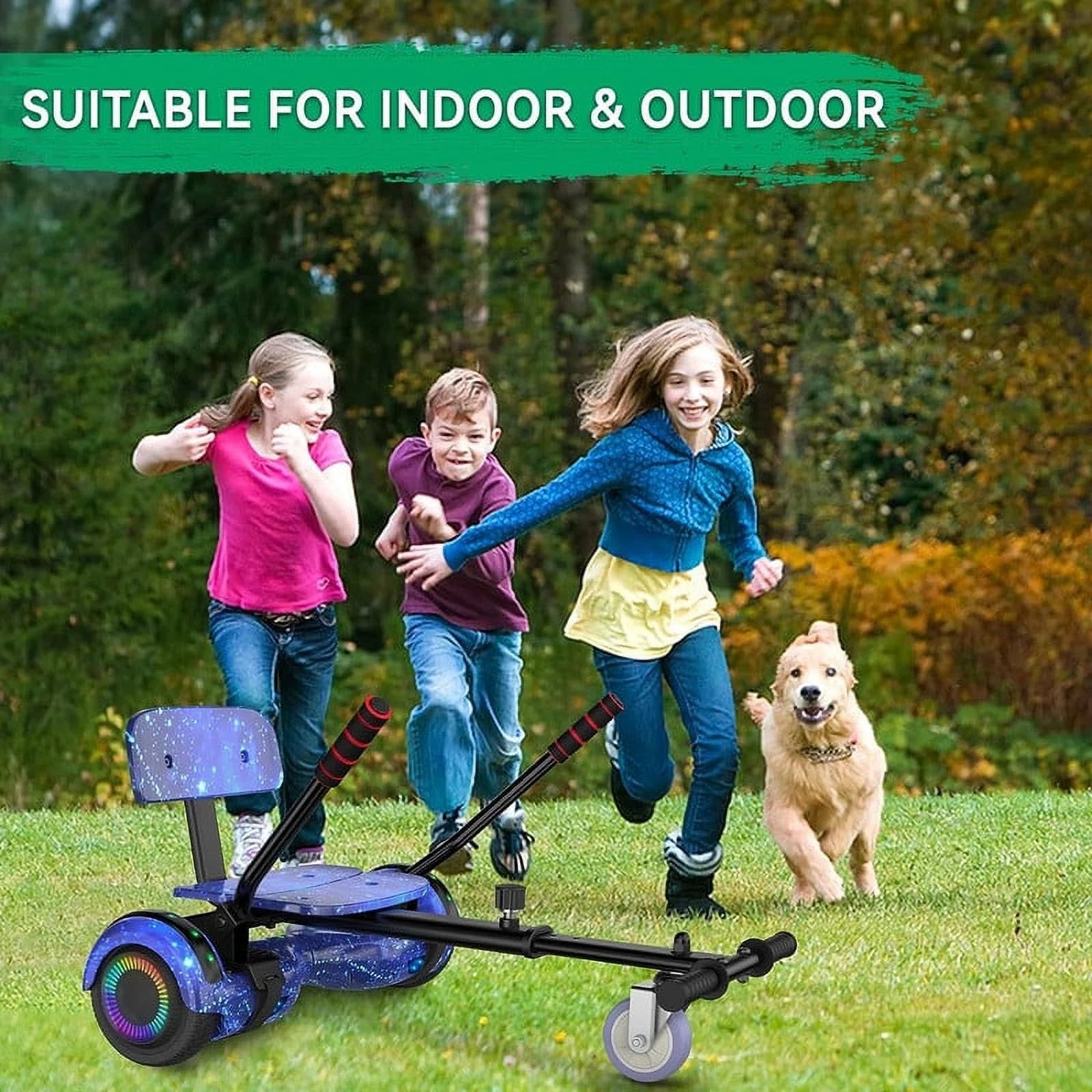LIEAGLE Hoverboard with Seat Attachment, 6.5 inch Self Balancing Scooter S62540