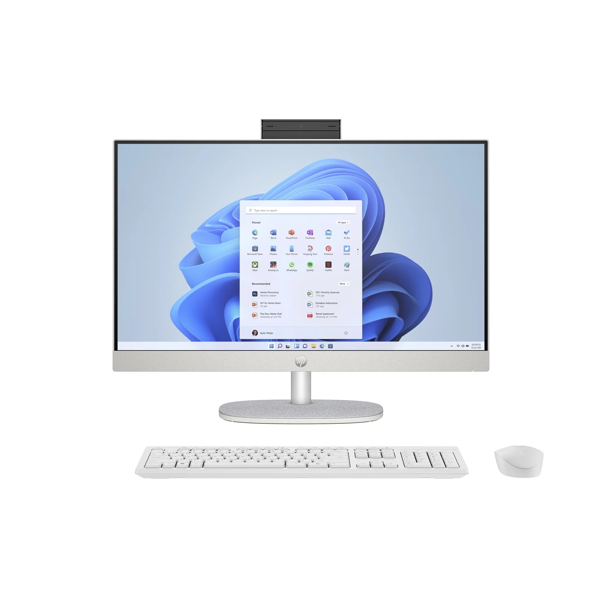 HP All-in-One Desktop 24-CR0070, 24" Touch FHD IPS, Intel Core i5-1335U, 8GB DDR4, Intel UHD Graphics, 256GB SSD, Windows 11 Home, Shell white
