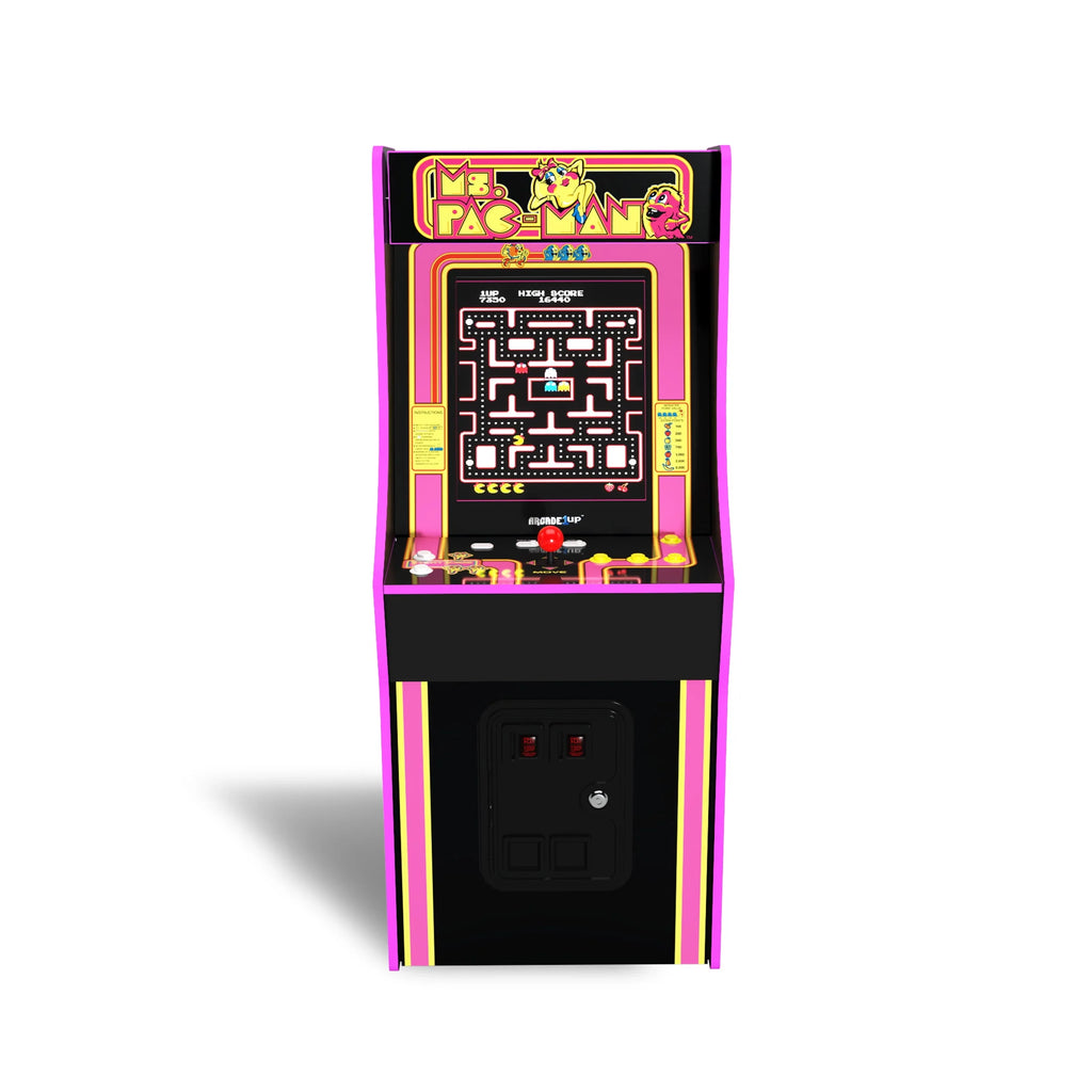 Arcade1Up Ms. PAC-MAN Classic Arcade Game, 4-ft Stand-Up Cabinet, 17-Inch Screen C17514