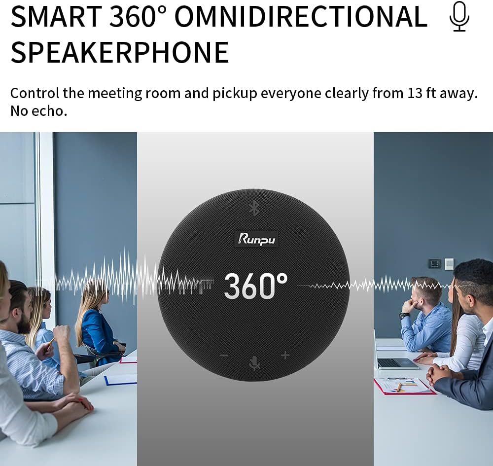 Runpu Video Conference System Bundle with Wireless Speaker and HD Camera E32644
