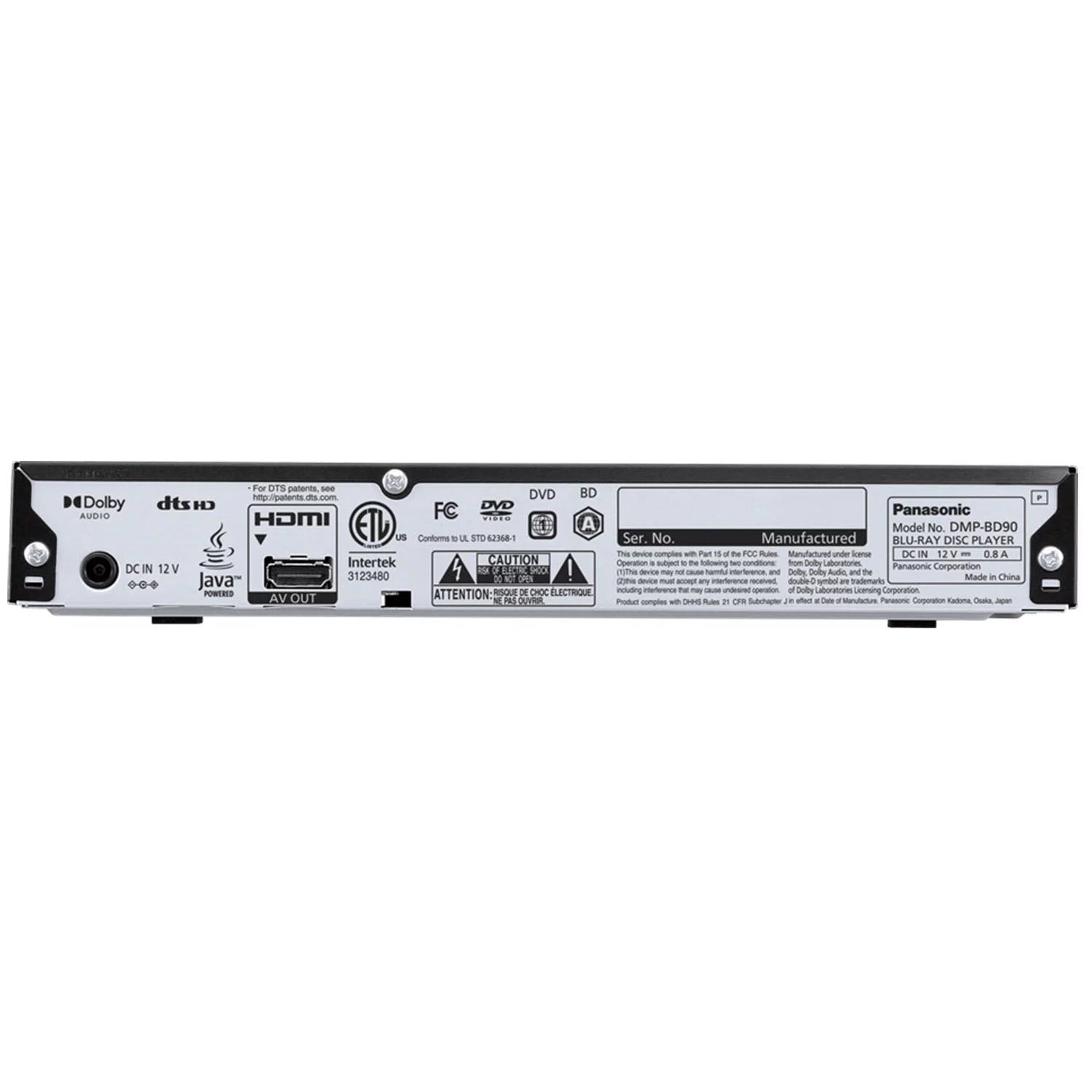 Panasonic Blu Ray DVD Player DMP-BD90P-K N969739