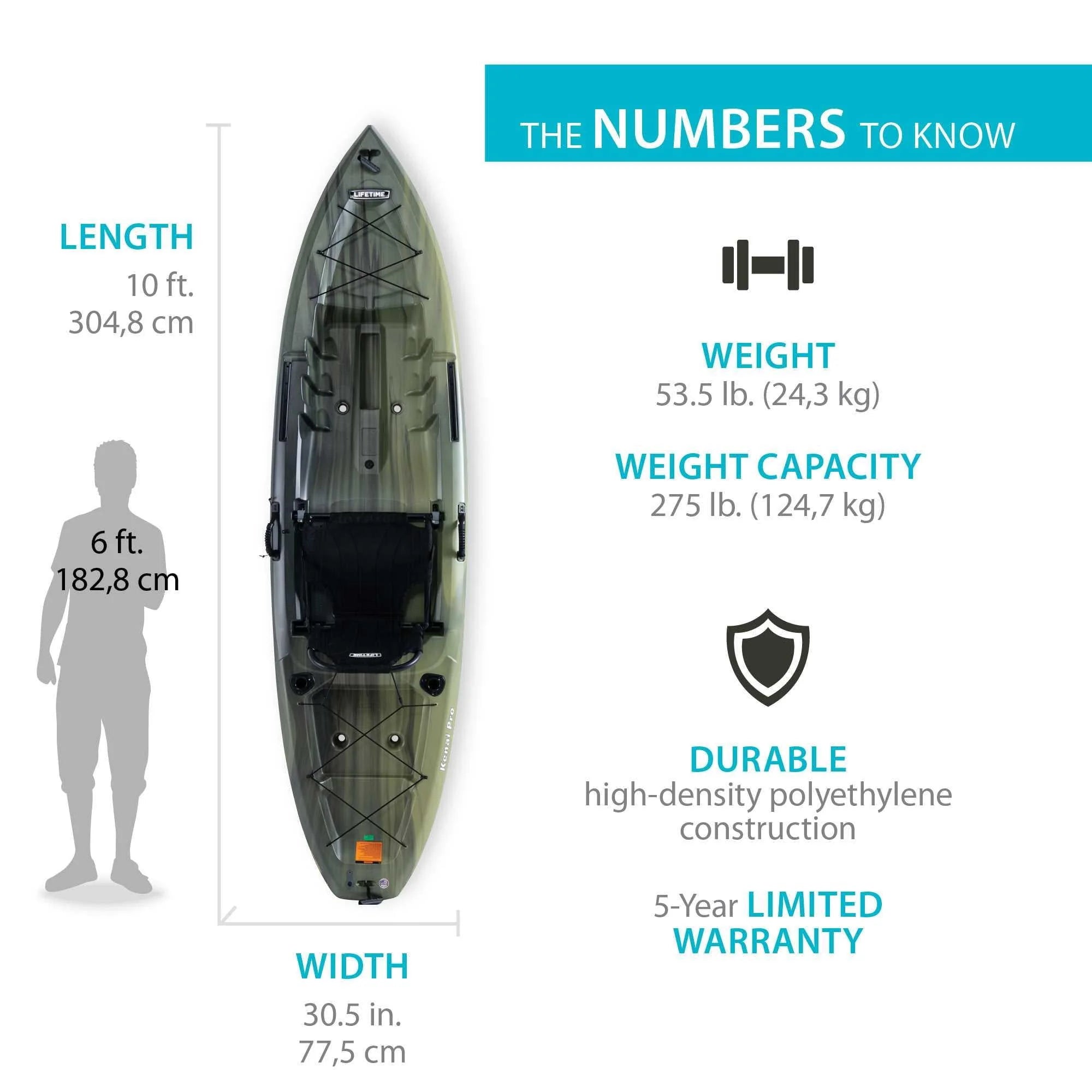Lifetime Kenai Pro Angler 100 Kayak Moss Fusion S693