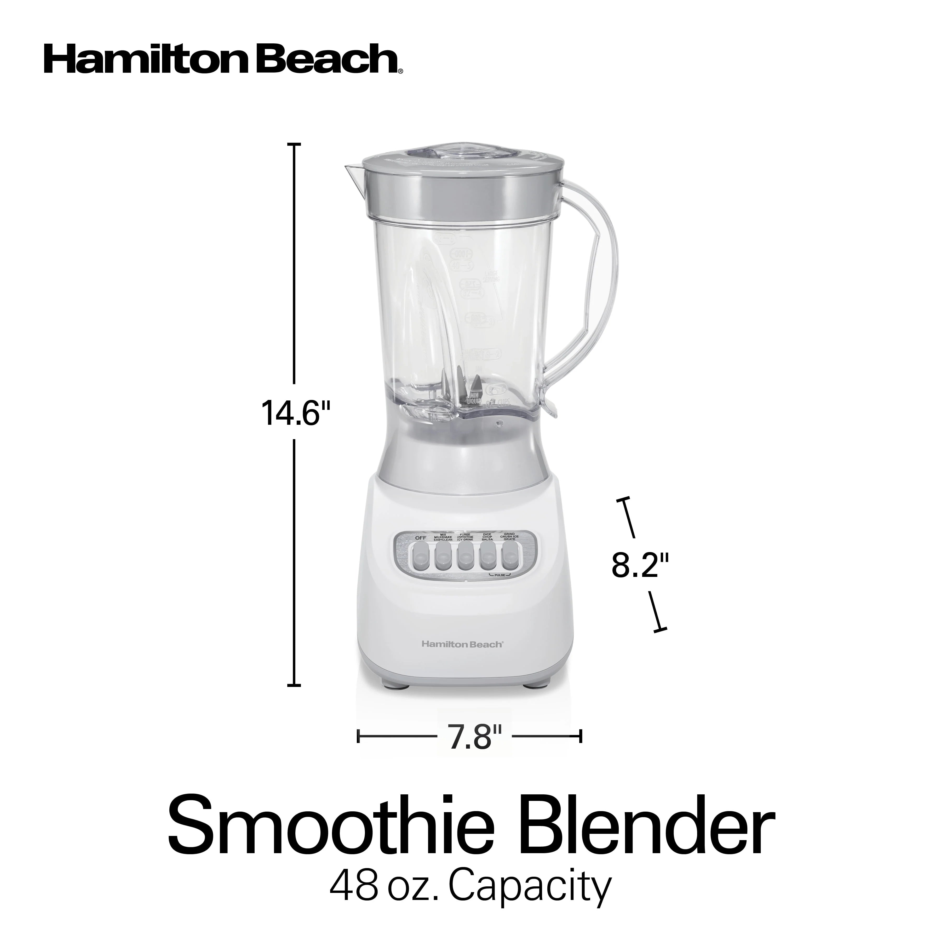 Hamilton Beach Smoothie Blender 48 oz Black N224