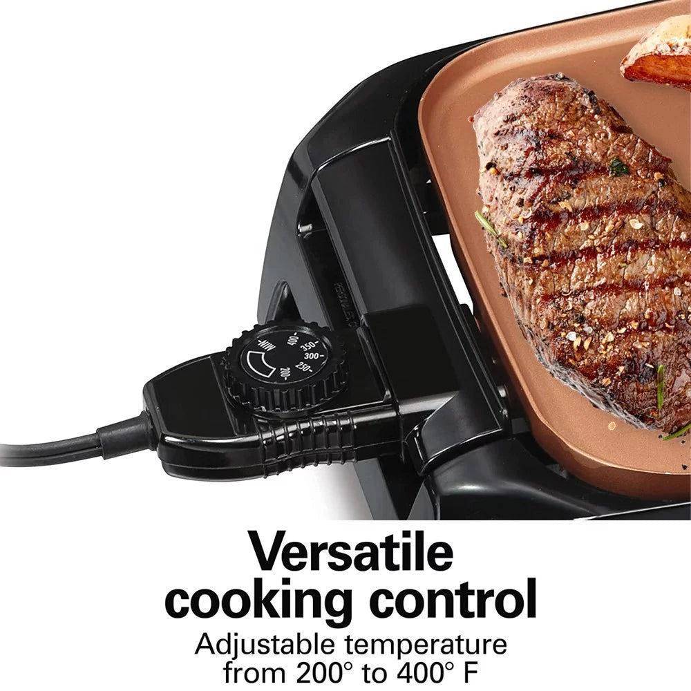 Nonstick Ceramic Electric Griddle - 200 Sq Inch Cooking Surface U147