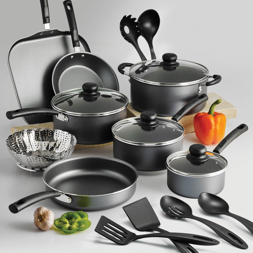 Tramontina Primaware 18 Piece Non-stick Cookware Set, Steel Gray X6646