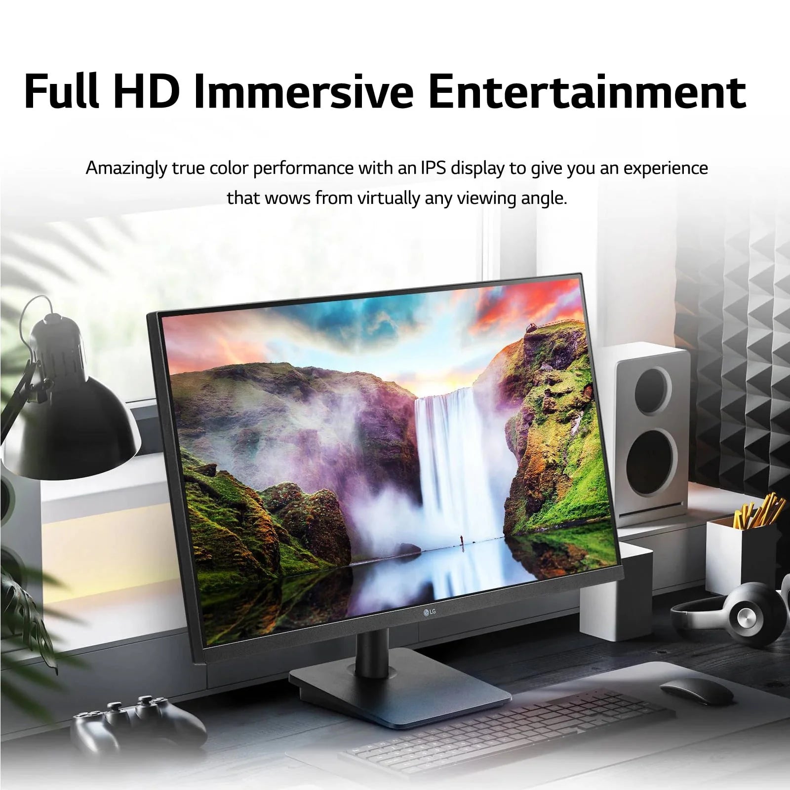 LG 27 FHD IPS 3-Side Borderless Monitor with Anti-Glare & AMD FreeSync - 27MP40W-B H244