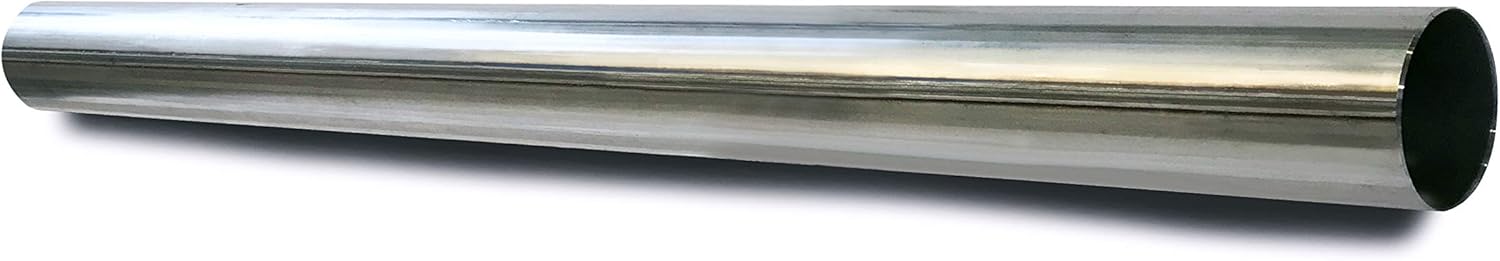 Stainless Steel Straight Exhaust Pipe 2.5" OD 5' Long, Pack of 2 J8414