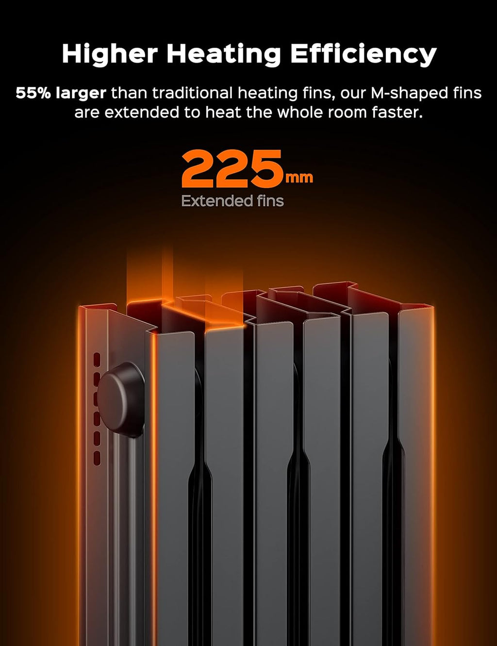 Dreo Radiator Heater, 1500W Electric Portable Oil Filled Heater with Remote Control Z522888