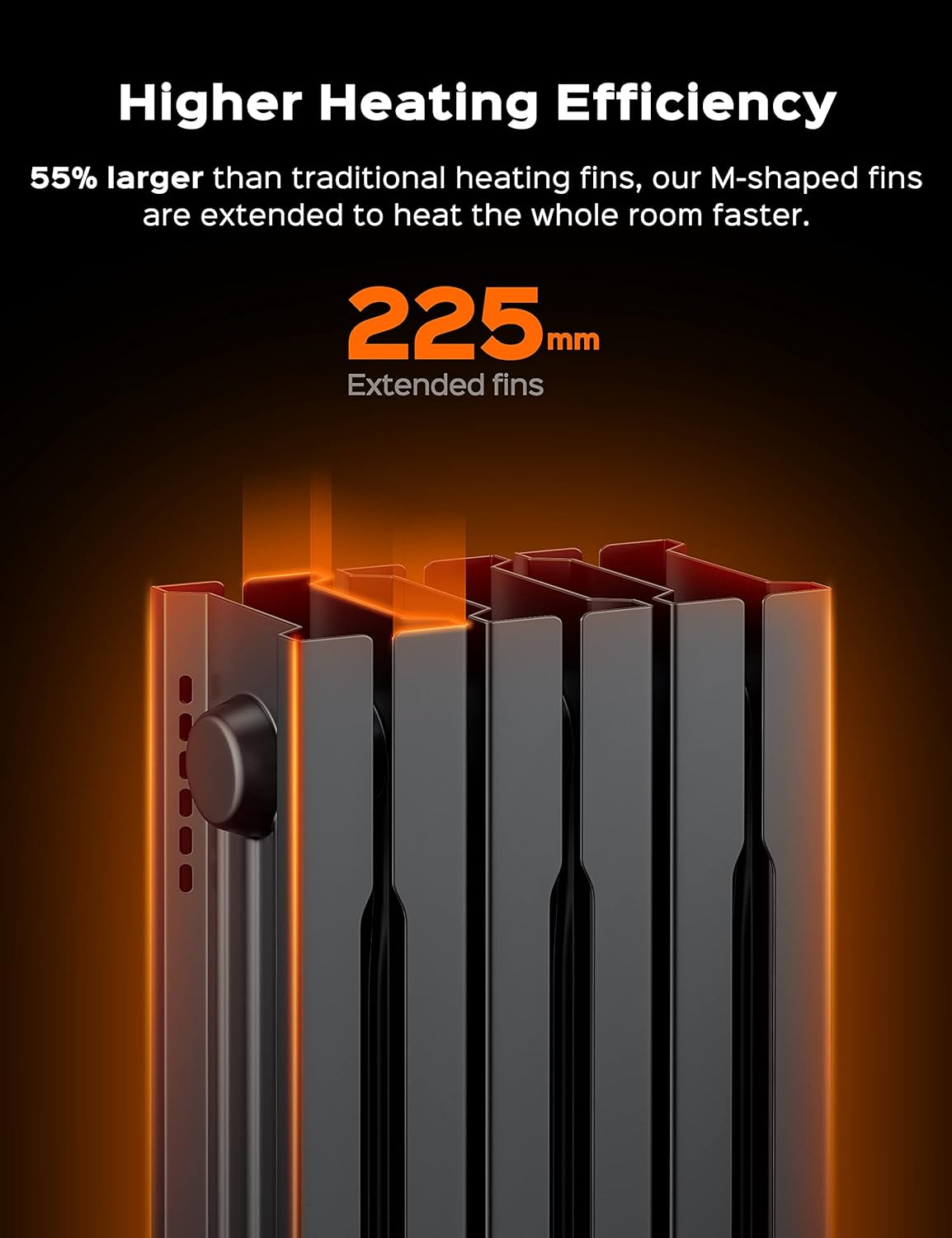Dreo Radiator Heater, 1500W Electric Portable Oil Filled Heater with Remote Control Z522888