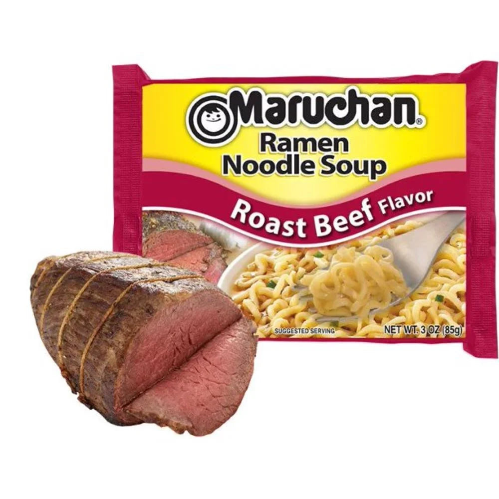 Maruchan Ramen Beef and Roast Beef Noodles Variety Pack, 3 Oz, 48 Ct H4007