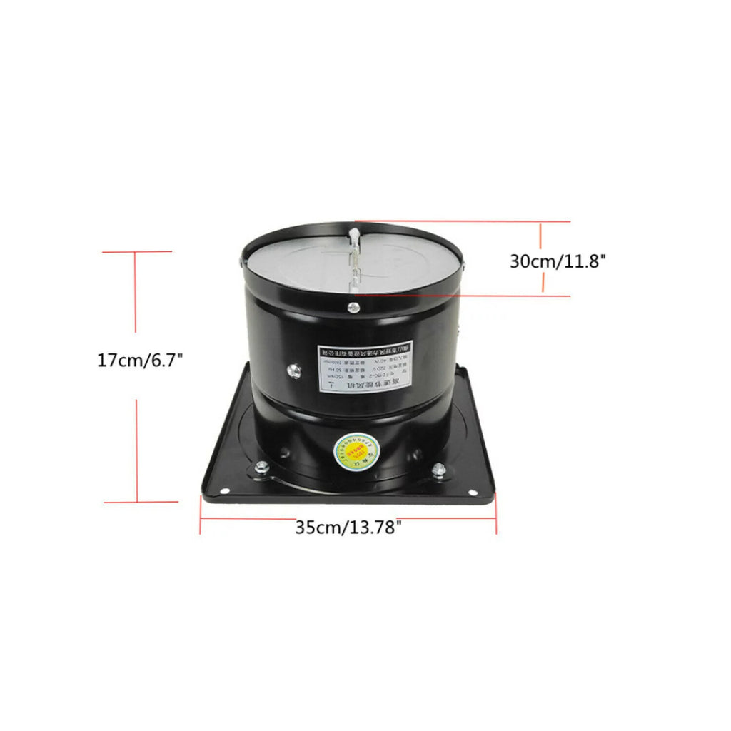 Wall Mounted 12" Kitchen Bathroom Exhaust Fan Ventilation Extractor B7287