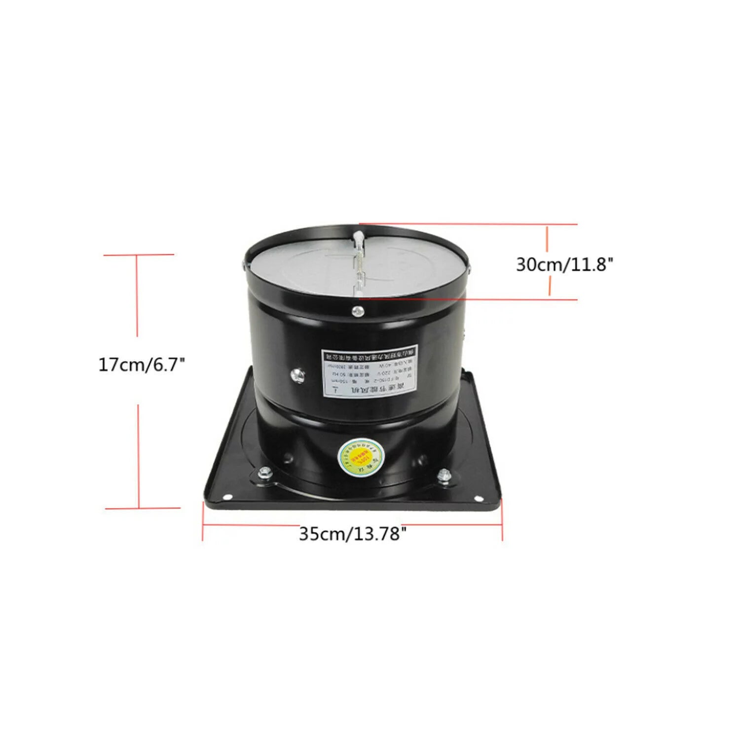 Wall Mounted 12" Kitchen Bathroom Exhaust Fan Ventilation Extractor B7287