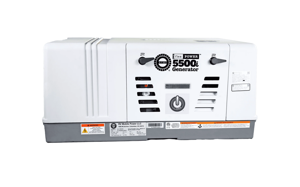 RVMP Flex Power 5500i | 5500 Watt Dual-Fuel Installed RV Generator | RVMP 5500W RV Dual Fuel Installed Generator | Flexible and Reliable 5.5kW Dual Fuel Installed Generator for Recreational Vehicles