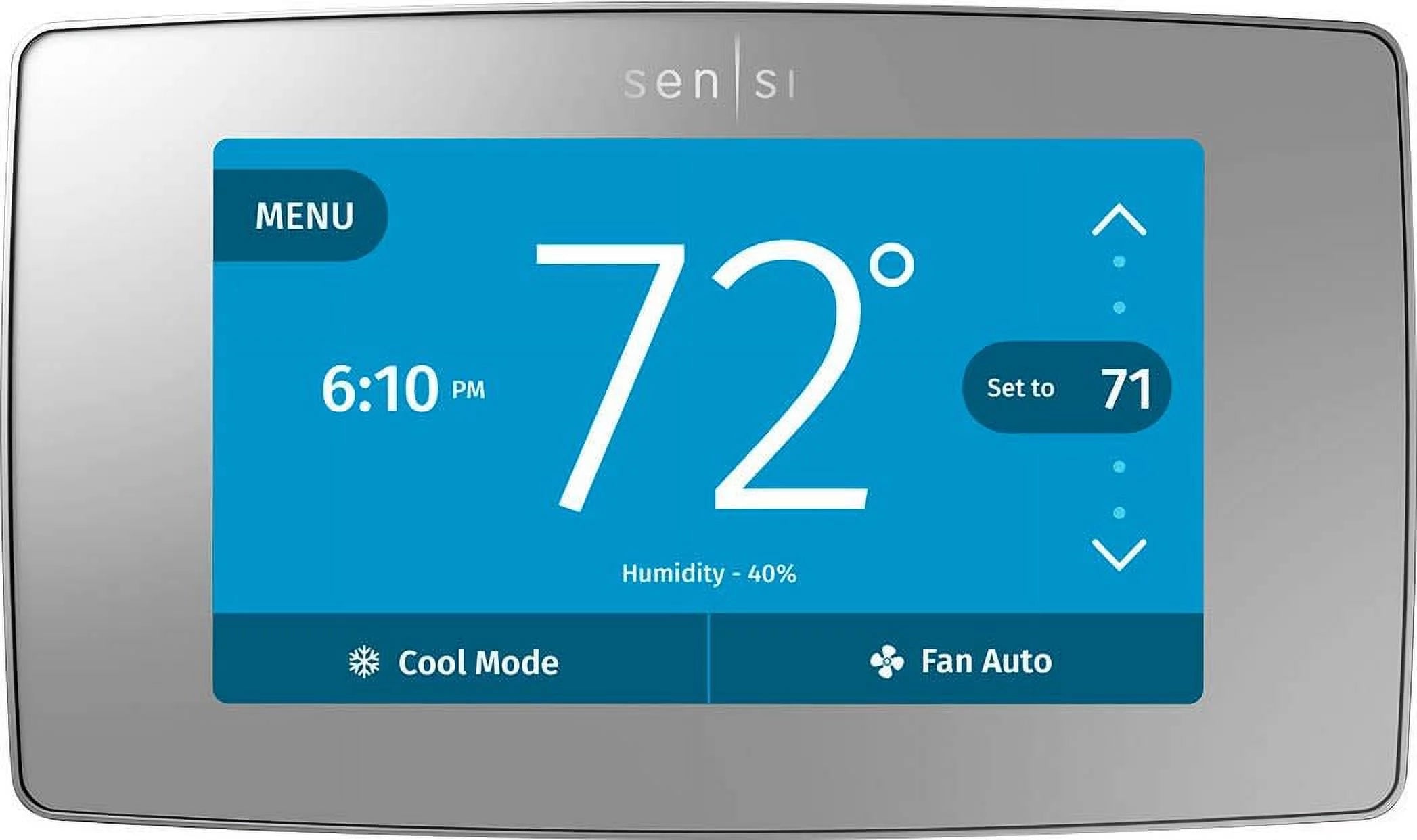 Emerson Sensi Touch Smart Wi-Fi Thermostat, C-Wire Required, Black Y690046