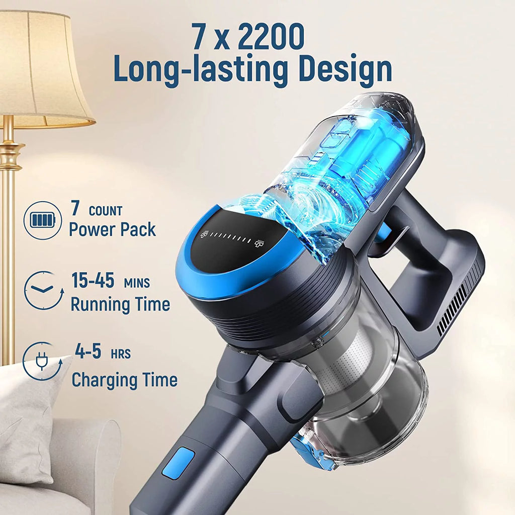 Fabuletta Cordless Vacuum 24Kpa, 6-in-1 Stick Vacuum Cleaner, FSV001 Blue N363538
