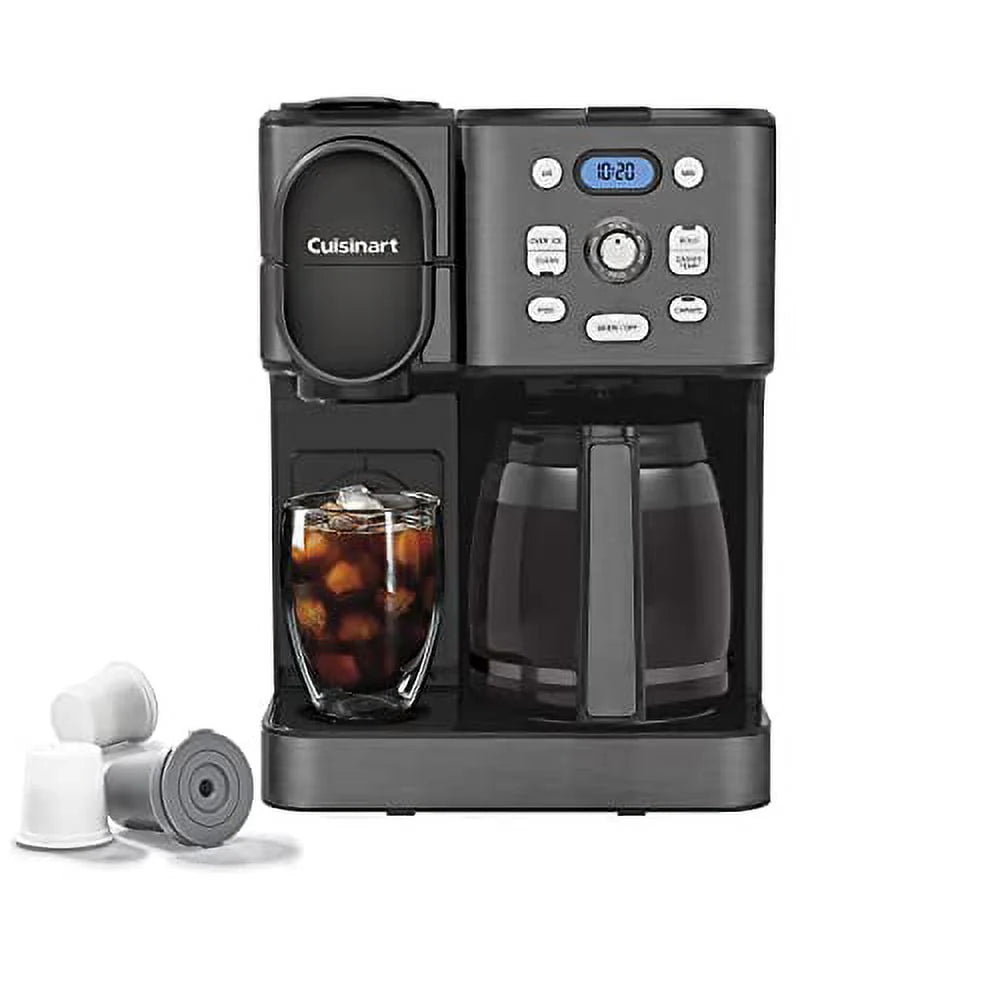 Cuisinart 2-in-1 Center Combo Coffee Maker, Black Stainless M586022