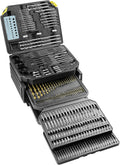 K Tool International Drill Bit Set Portable Tool Storage 326 Piece Set Drill Accessories with Case, Folding Trays, Portable Carrying Case, Easy Organization; KTI10330