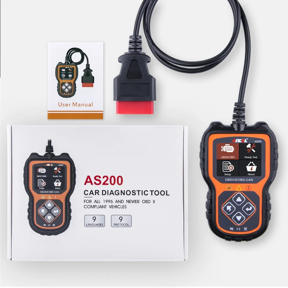 Ancel AS200 OBD2 Scanner Car Code Reader Engine Analyzer P143622
