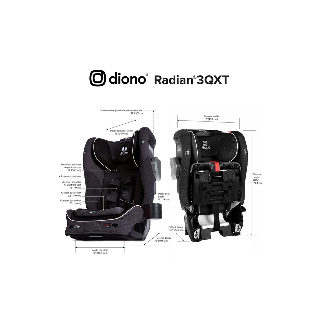 Diono Radian 3QXT SafePlus All-in-One Convertible Car Seat, Red B871