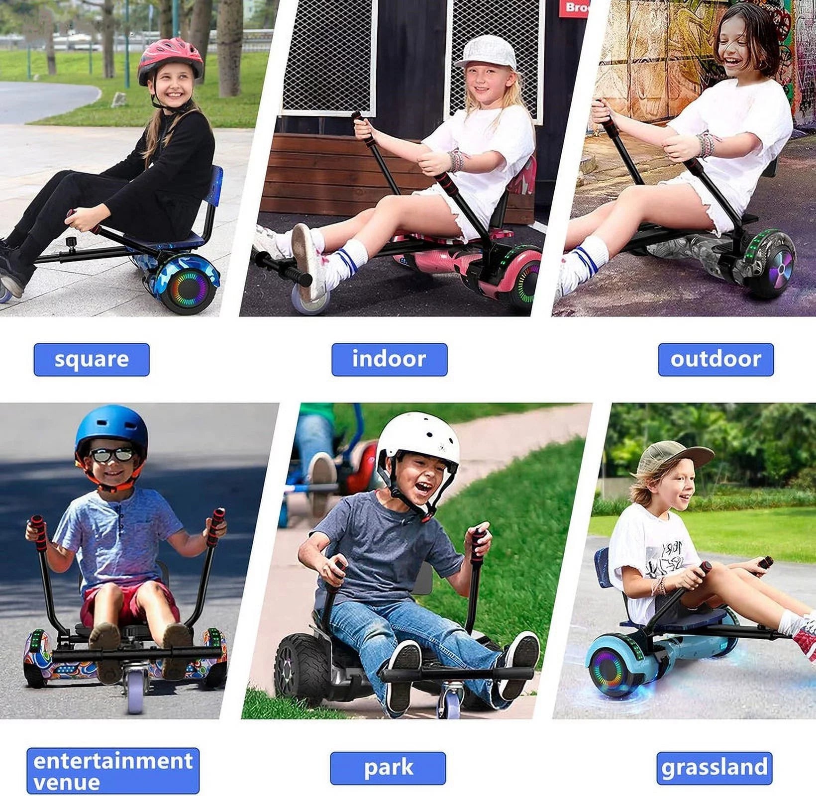 LIEAGLE Hoverboard with Seat Attachment, 6.5 inch Self Balancing Scooter S62540