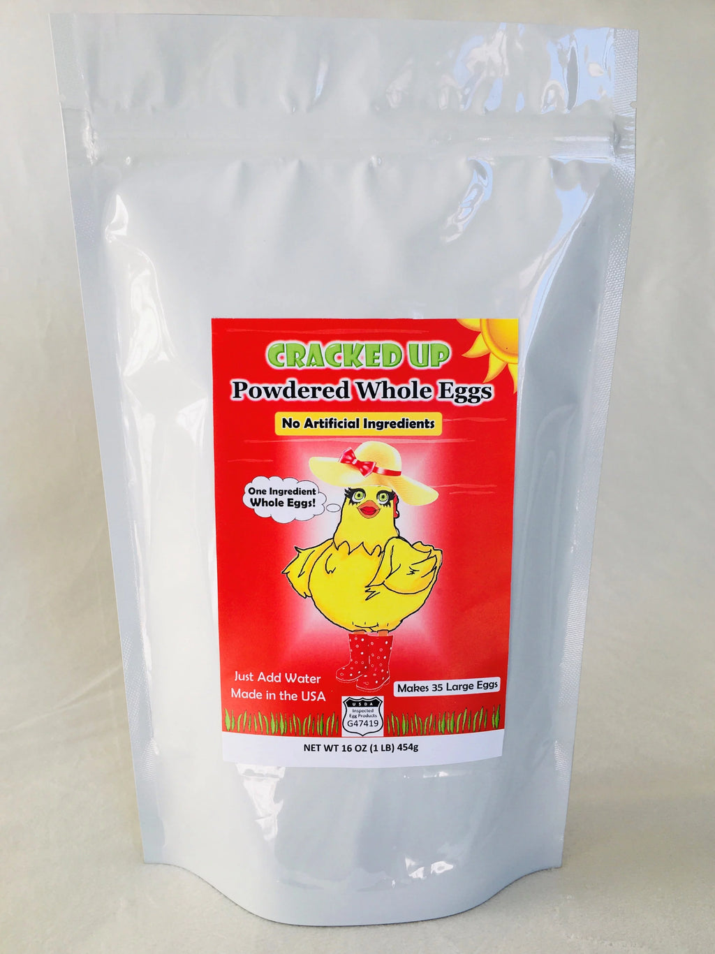 1 lb (16 oz) Whole Powdered Eggs, Made in USA, Resealable Pouch W44533
